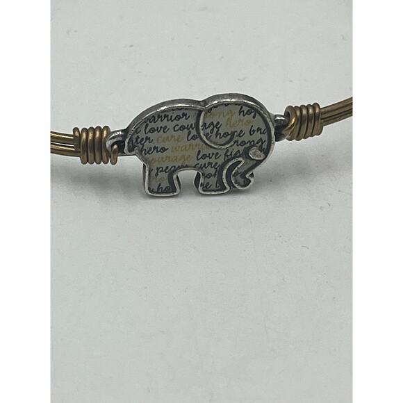 Luca + Danni Lucky Elephant Brass
Bangle Hook Closure Wire Bracelet USA - Picture 3 of 7